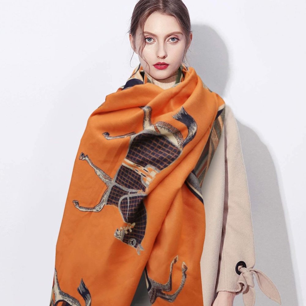 Anthro  Kerri Horse Poncho Scarf
